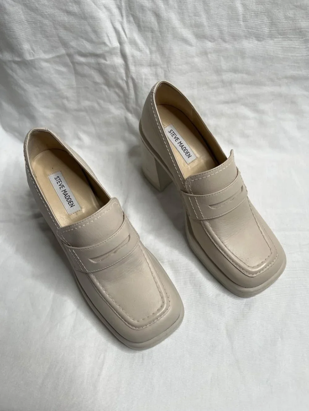 Steve Madden Y2k Platform Fulfill Cream Bratz Loafers 8.5
